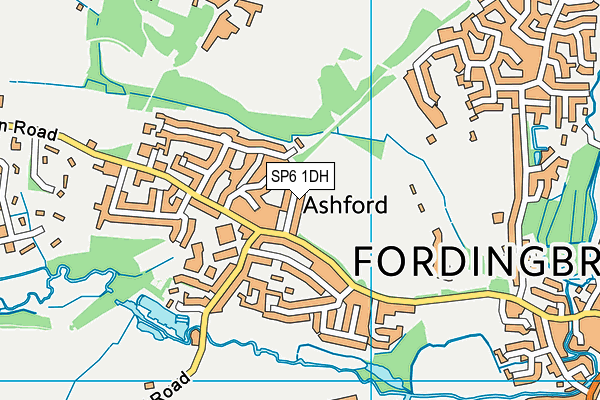 SP6 1DH map - OS VectorMap District (Ordnance Survey)