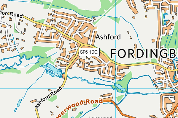 SP6 1DQ map - OS VectorMap District (Ordnance Survey)