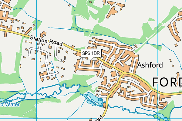 SP6 1DR map - OS VectorMap District (Ordnance Survey)