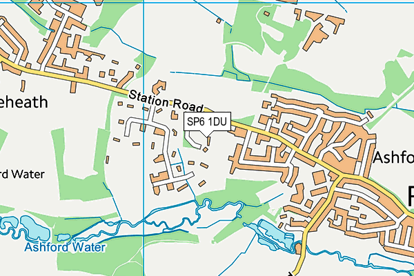 SP6 1DU map - OS VectorMap District (Ordnance Survey)