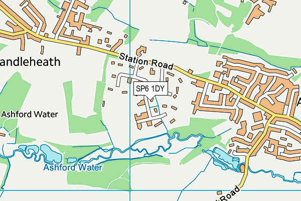 SP6 1DY map - OS VectorMap District (Ordnance Survey)