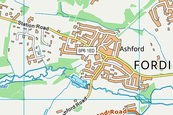 SP6 1ED map - OS VectorMap District (Ordnance Survey)