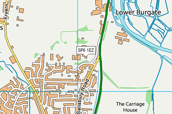 Burgate School And Sixth Form Centre map (SP6 1EZ) - OS VectorMap District (Ordnance Survey)