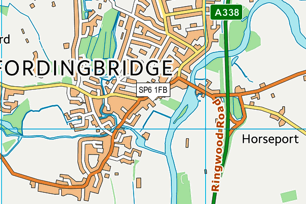 SP6 1FB map - OS VectorMap District (Ordnance Survey)