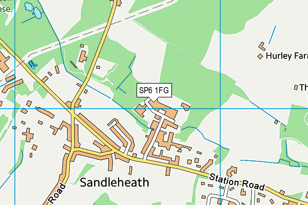 SP6 1FG map - OS VectorMap District (Ordnance Survey)