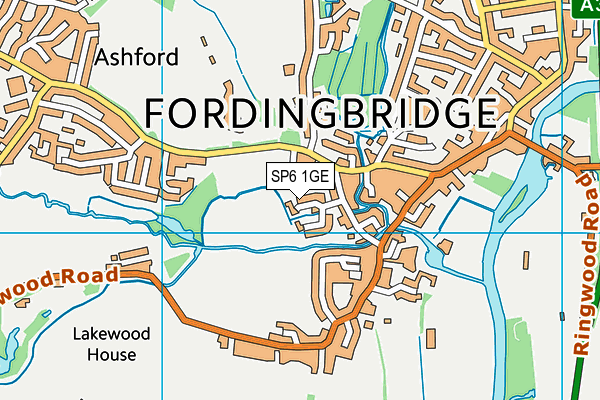 SP6 1GE map - OS VectorMap District (Ordnance Survey)