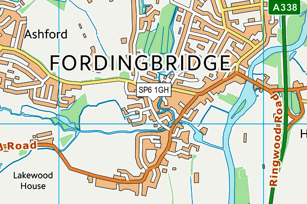 SP6 1GH map - OS VectorMap District (Ordnance Survey)