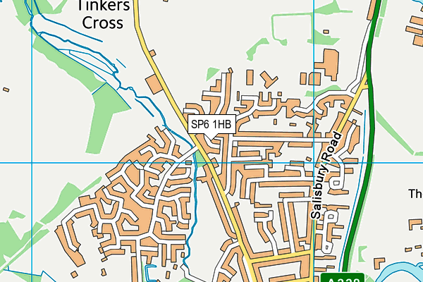 SP6 1HB map - OS VectorMap District (Ordnance Survey)