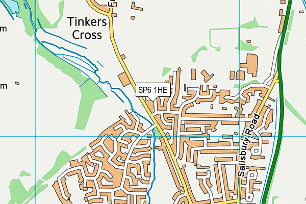 Map of FORDINGBRIDGE SPORTS CLUB LIMITED at district scale