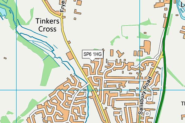 SP6 1HG map - OS VectorMap District (Ordnance Survey)