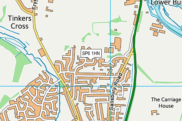 SP6 1HN map - OS VectorMap District (Ordnance Survey)