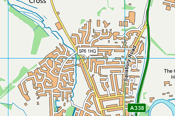 SP6 1HQ map - OS VectorMap District (Ordnance Survey)