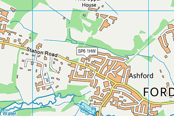 SP6 1HW map - OS VectorMap District (Ordnance Survey)