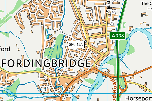 SP6 1JA map - OS VectorMap District (Ordnance Survey)