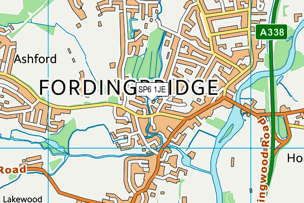 SP6 1JE map - OS VectorMap District (Ordnance Survey)