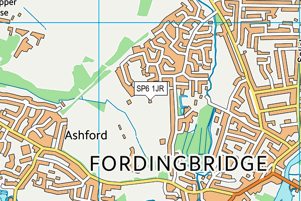 SP6 1JR map - OS VectorMap District (Ordnance Survey)