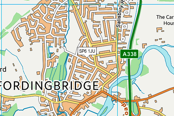 SP6 1JU map - OS VectorMap District (Ordnance Survey)