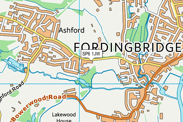 SP6 1JW map - OS VectorMap District (Ordnance Survey)