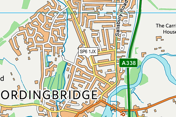 SP6 1JX map - OS VectorMap District (Ordnance Survey)