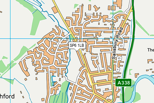 SP6 1LB map - OS VectorMap District (Ordnance Survey)
