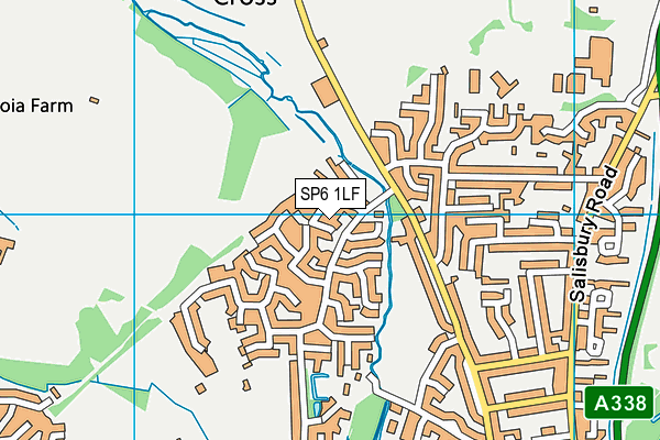 SP6 1LF map - OS VectorMap District (Ordnance Survey)