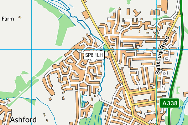 SP6 1LH map - OS VectorMap District (Ordnance Survey)