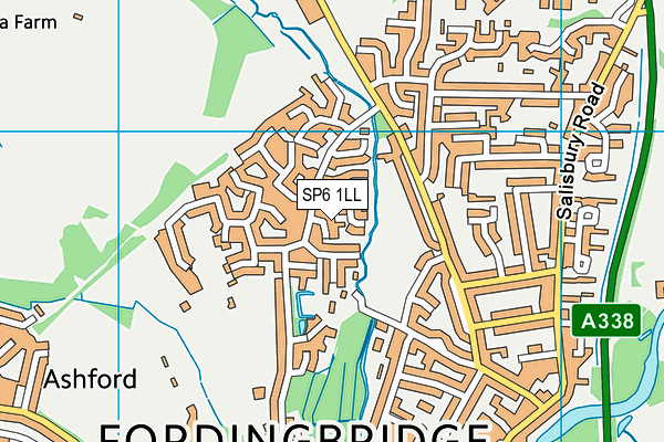 SP6 1LL map - OS VectorMap District (Ordnance Survey)