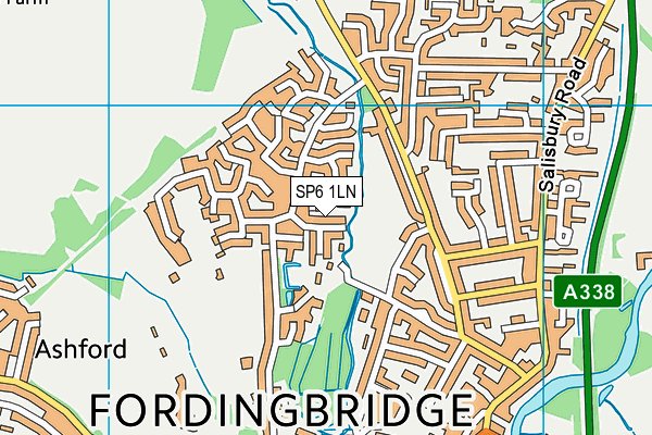 SP6 1LN map - OS VectorMap District (Ordnance Survey)