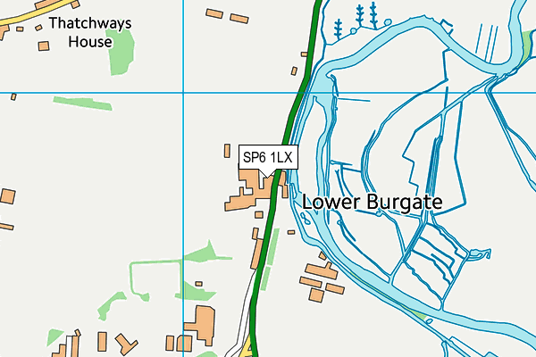 SP6 1LX map - OS VectorMap District (Ordnance Survey)