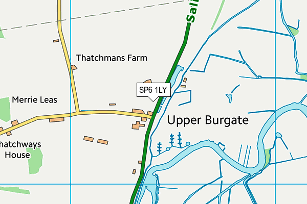 SP6 1LY map - OS VectorMap District (Ordnance Survey)