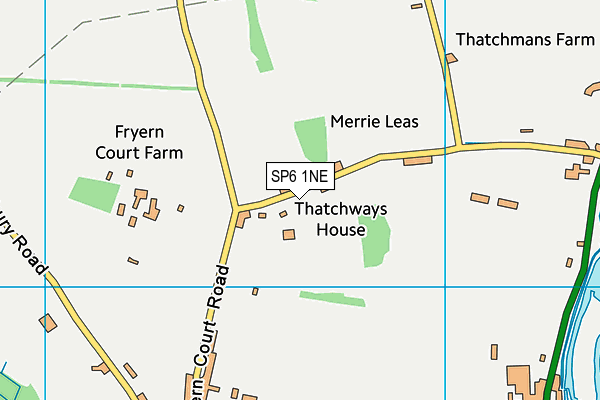 SP6 1NE map - OS VectorMap District (Ordnance Survey)