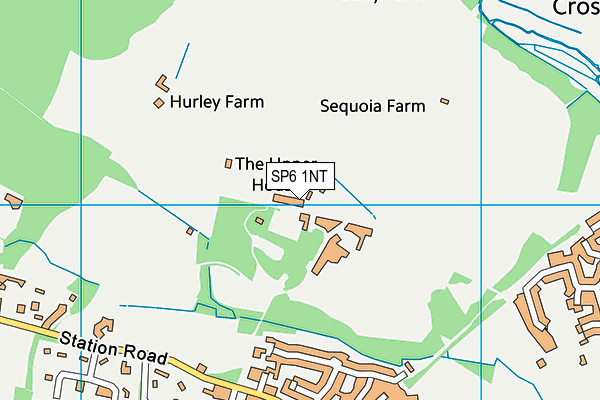 SP6 1NT map - OS VectorMap District (Ordnance Survey)