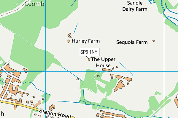 SP6 1NY map - OS VectorMap District (Ordnance Survey)