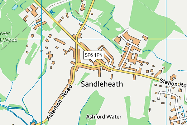 SP6 1PN map - OS VectorMap District (Ordnance Survey)