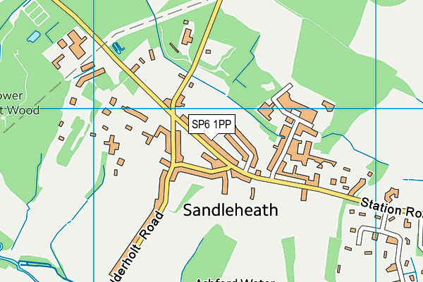 SP6 1PP map - OS VectorMap District (Ordnance Survey)