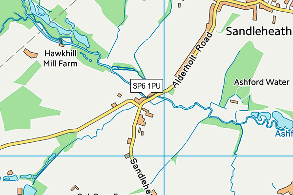 SP6 1PU map - OS VectorMap District (Ordnance Survey)