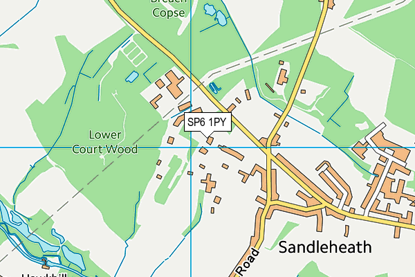 SP6 1PY map - OS VectorMap District (Ordnance Survey)
