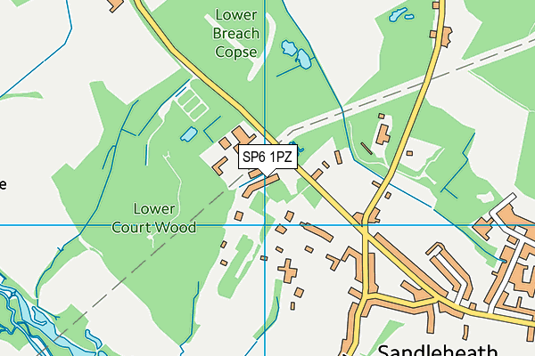 SP6 1PZ map - OS VectorMap District (Ordnance Survey)