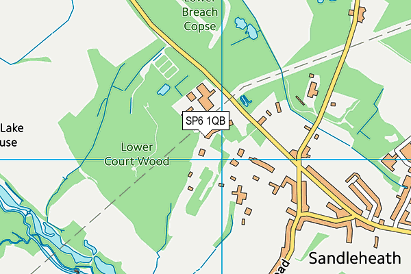 SP6 1QB map - OS VectorMap District (Ordnance Survey)