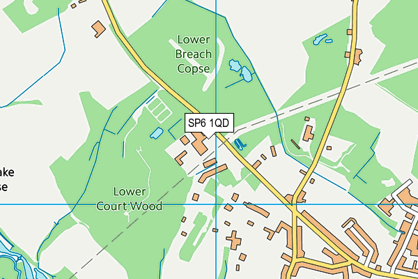 SP6 1QD map - OS VectorMap District (Ordnance Survey)