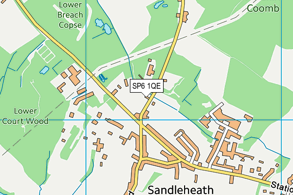 SP6 1QE map - OS VectorMap District (Ordnance Survey)