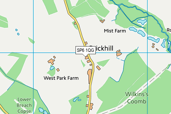 SP6 1QG map - OS VectorMap District (Ordnance Survey)