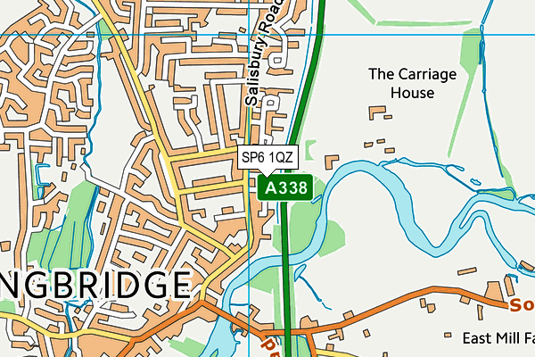 SP6 1QZ map - OS VectorMap District (Ordnance Survey)