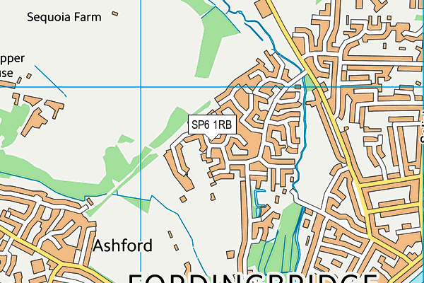 SP6 1RB map - OS VectorMap District (Ordnance Survey)