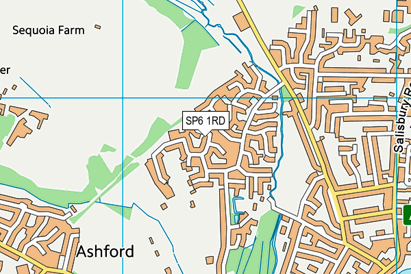SP6 1RD map - OS VectorMap District (Ordnance Survey)