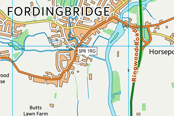 SP6 1RG map - OS VectorMap District (Ordnance Survey)