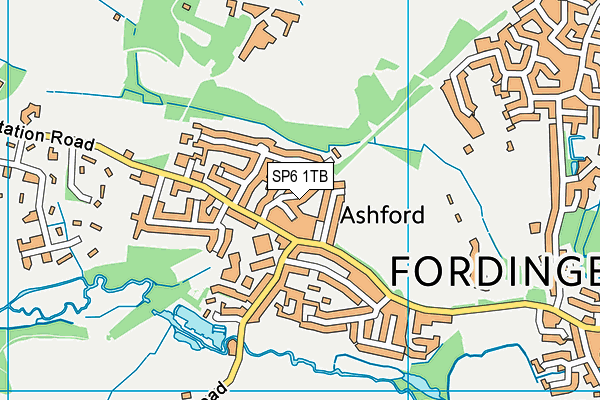 SP6 1TB map - OS VectorMap District (Ordnance Survey)