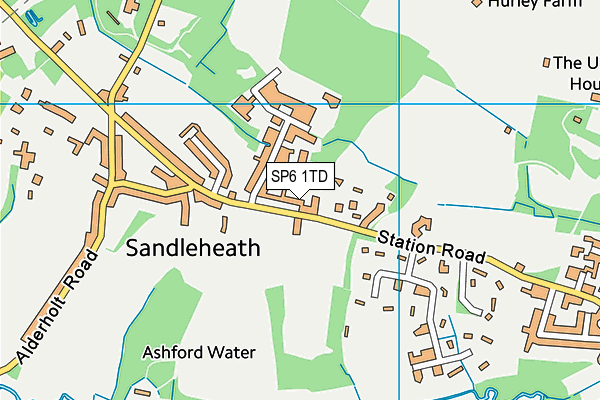 SP6 1TD map - OS VectorMap District (Ordnance Survey)