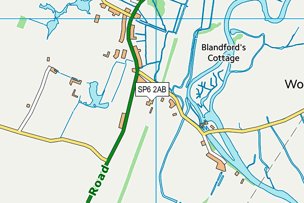 SP6 2AB map - OS VectorMap District (Ordnance Survey)