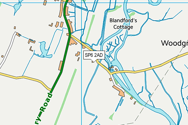 SP6 2AD map - OS VectorMap District (Ordnance Survey)